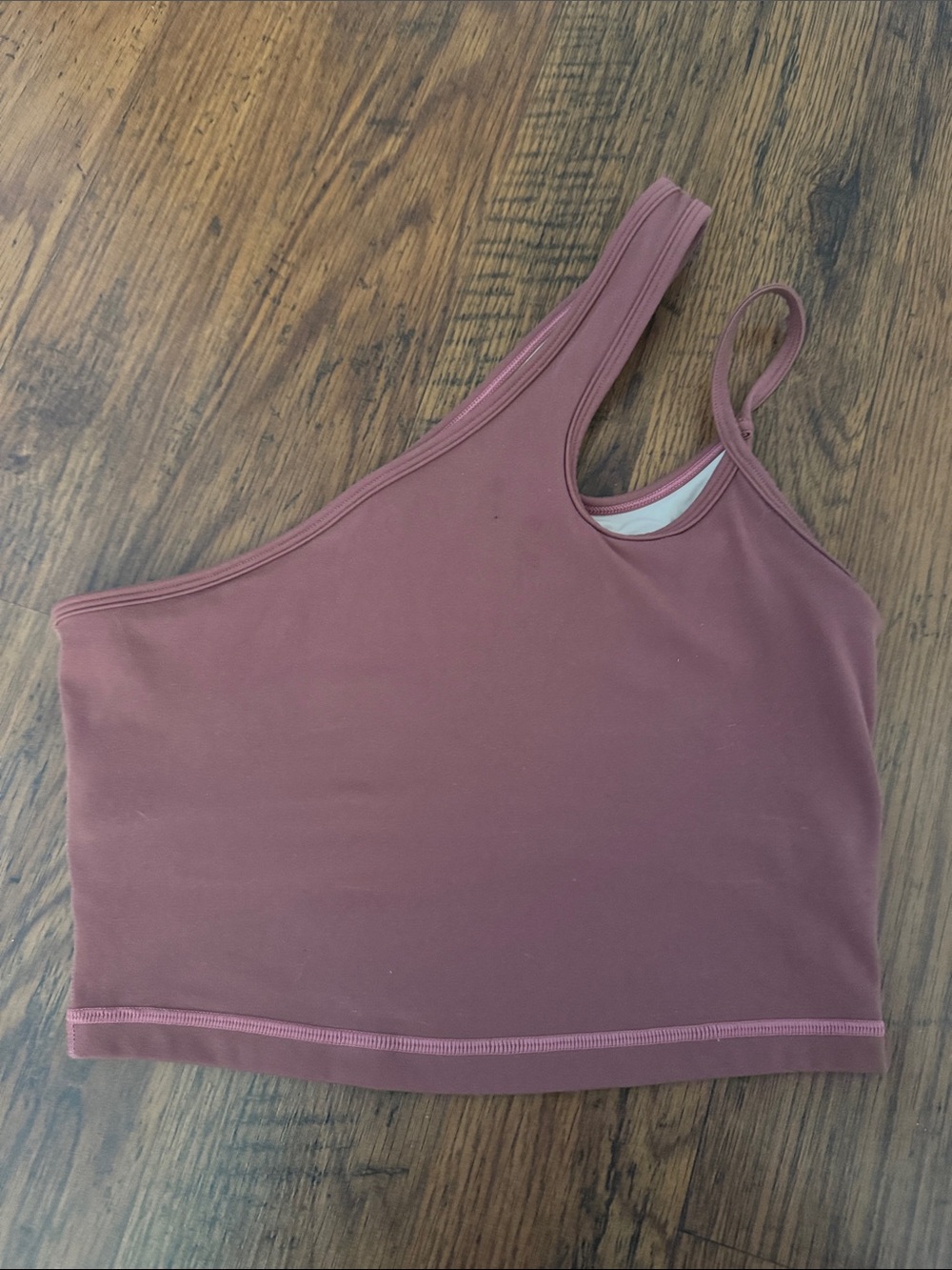Oner Active One-Shoulder Bandeau Crop Top - Rosewood 2.R2